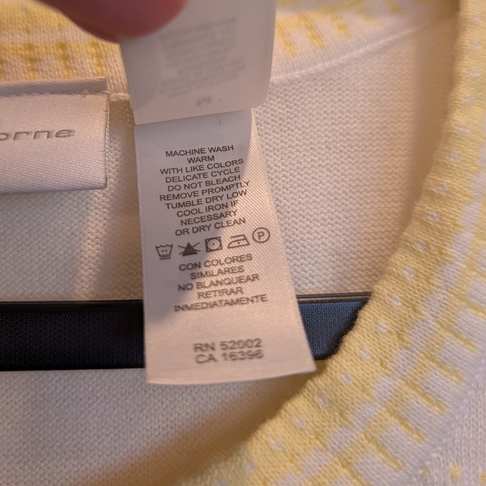 Vintage Y2K Liz Claiborne 100% Cotton Pastel Sunset Ombre Knit Sweater - Picture 5 of 5